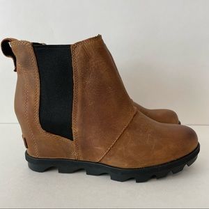 Sorel Women Joan Of Arctic Wedge II Chelsea Boots Elk (NL3493-286) SZ 8.5